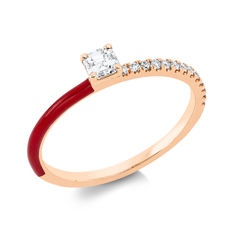 Solitaire mit Besatz Ring
