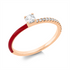 Solitaire mit Besatz Ring