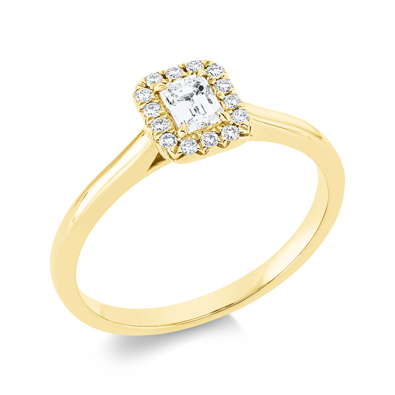 Solitaire mit Besatz Ring