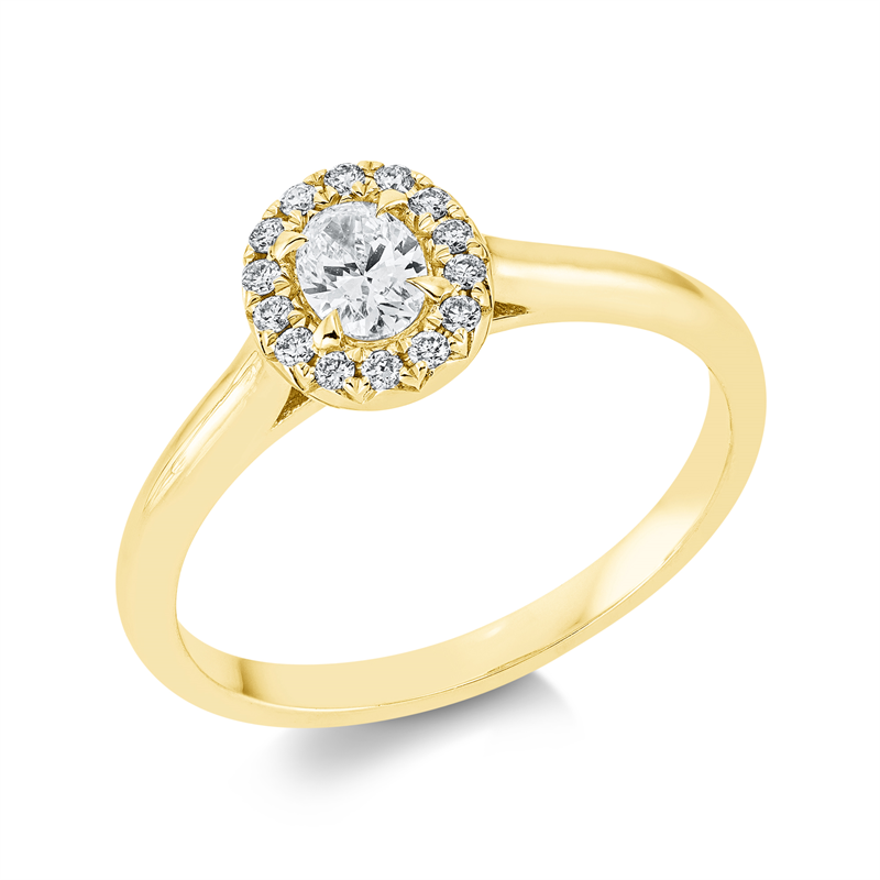 Solitaire mit Besatz Ring