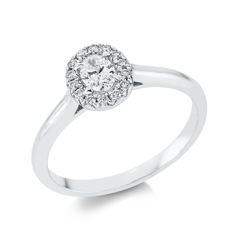 Solitaire mit Besatz Ring