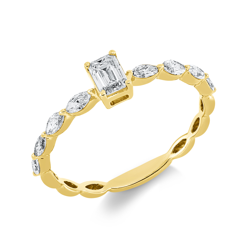 Solitaire mit Besatz Ring