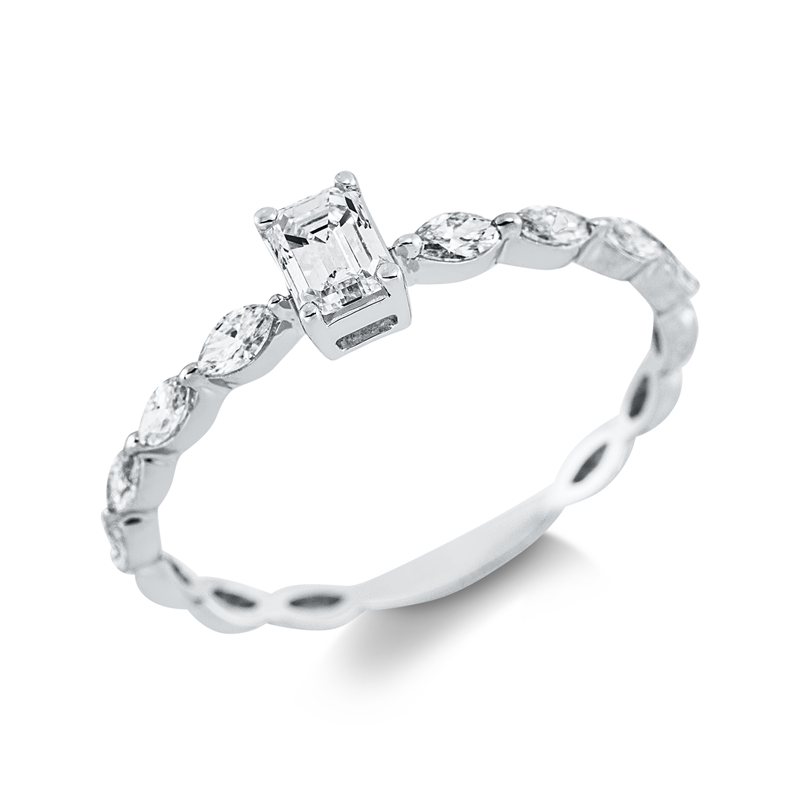 Solitaire mit Besatz Ring