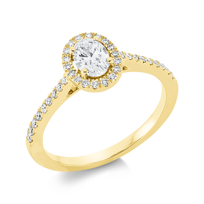 Solitaire mit Besatz Ring
