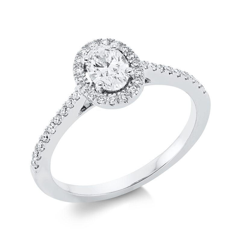 Solitaire mit Besatz Ring