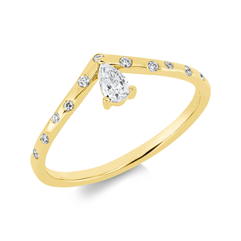 Solitaire mit Besatz Ring
