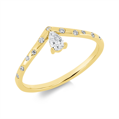 Solitaire mit Besatz Ring