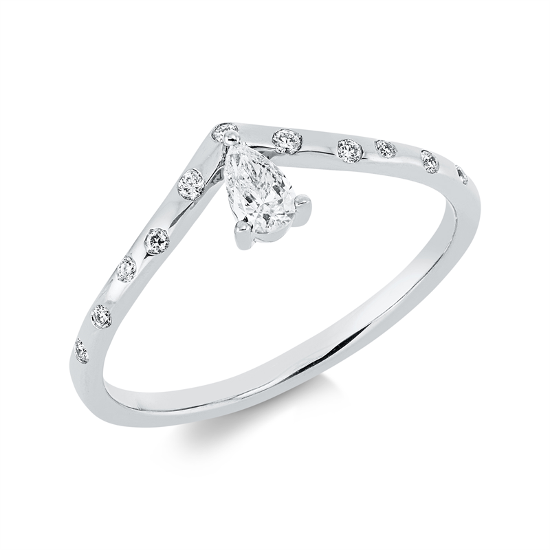 Solitaire mit Besatz Ring