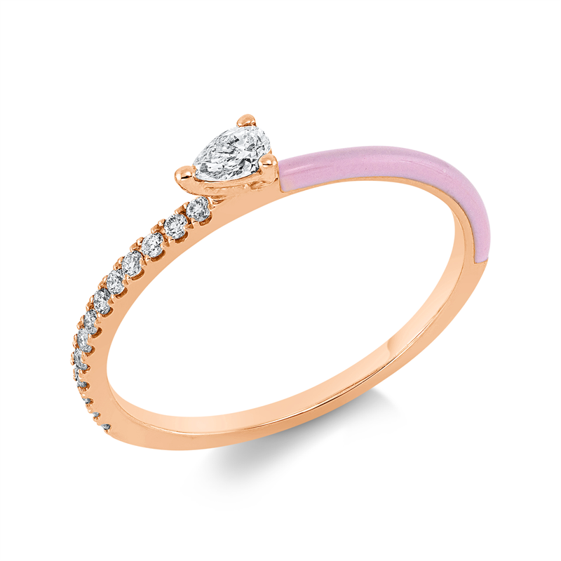 Solitaire mit Besatz Ring