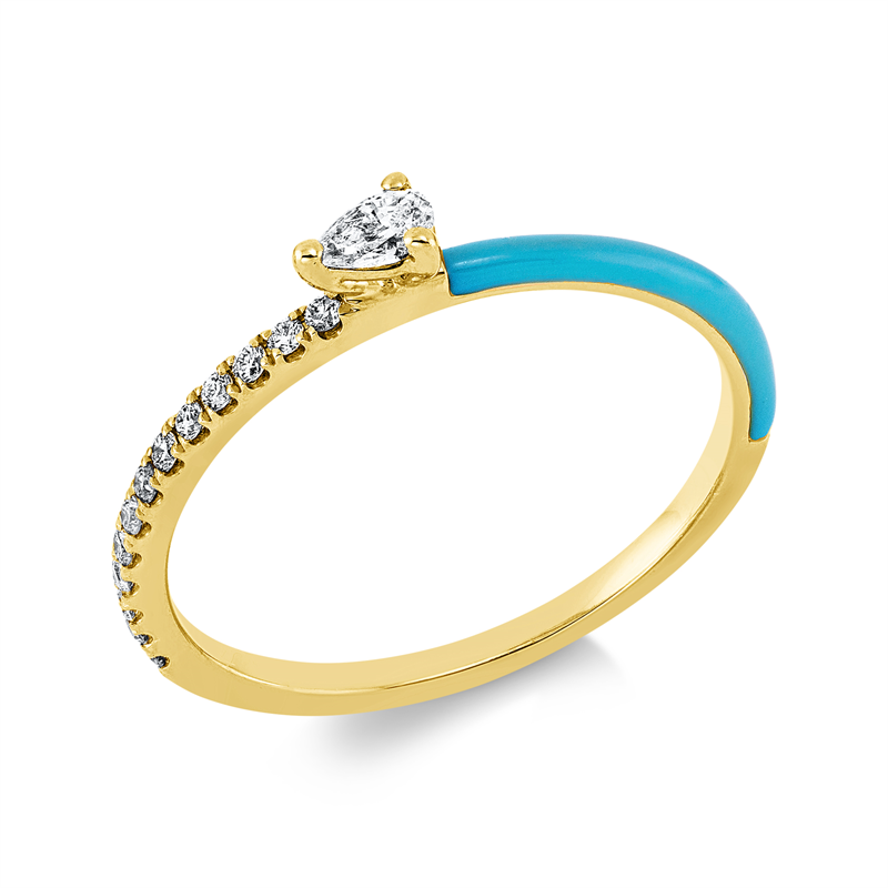 Solitaire mit Besatz Ring