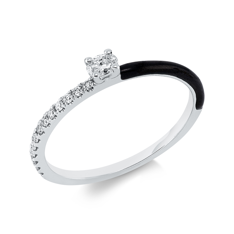 Solitaire mit Besatz Ring