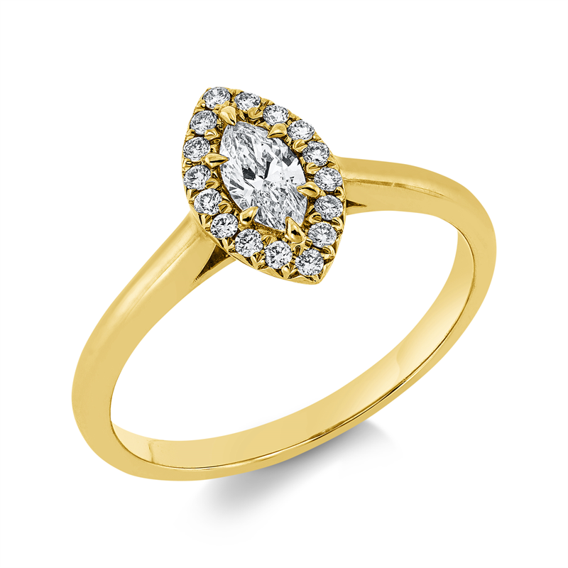 Solitaire mit Besatz Ring