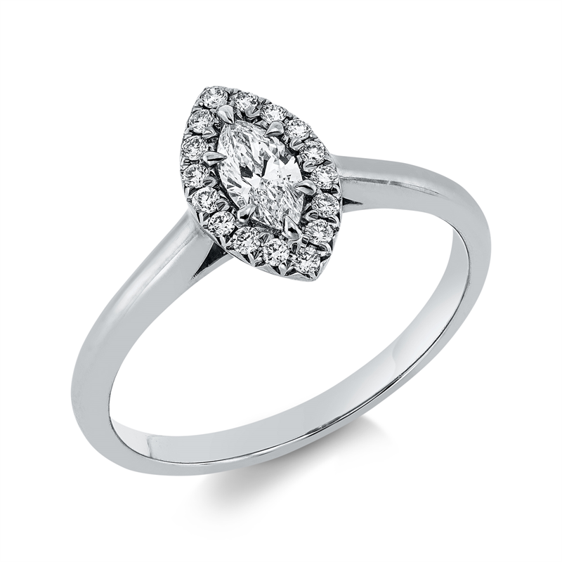Solitaire mit Besatz Ring