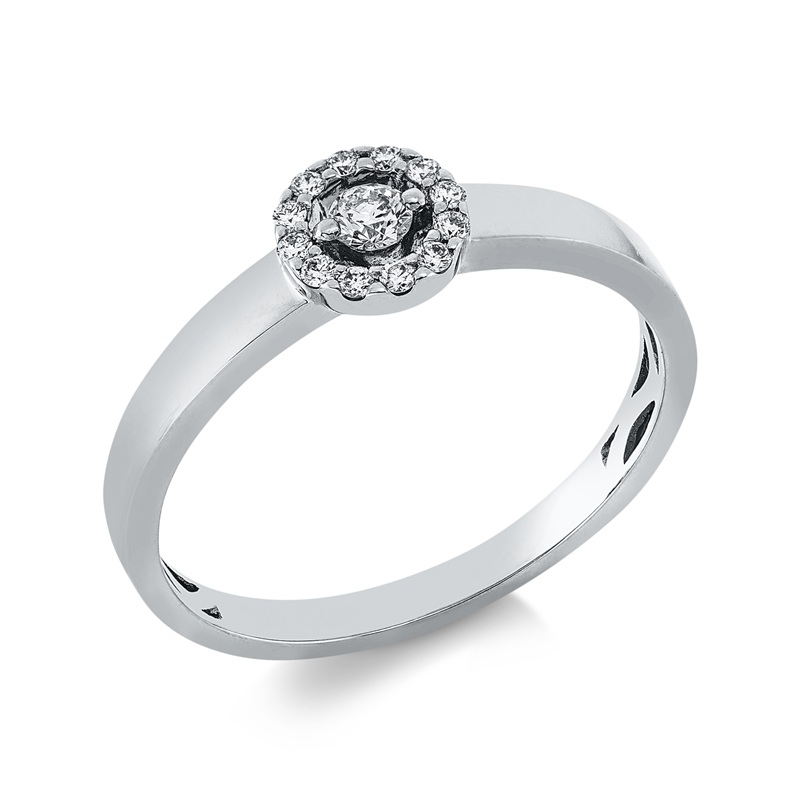 Solitaire mit Besatz Ring