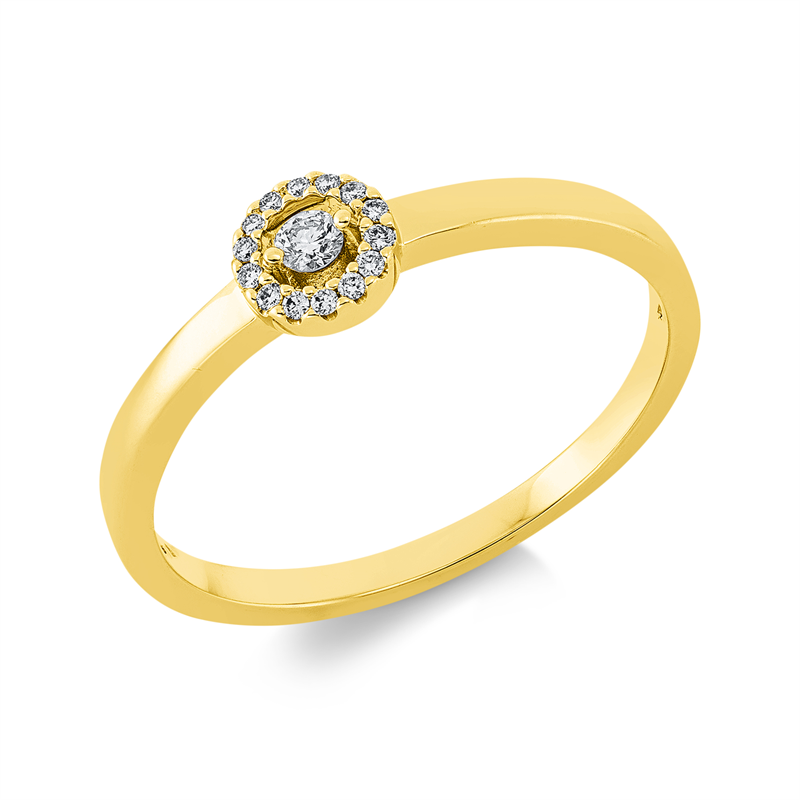 Solitaire mit Besatz Ring