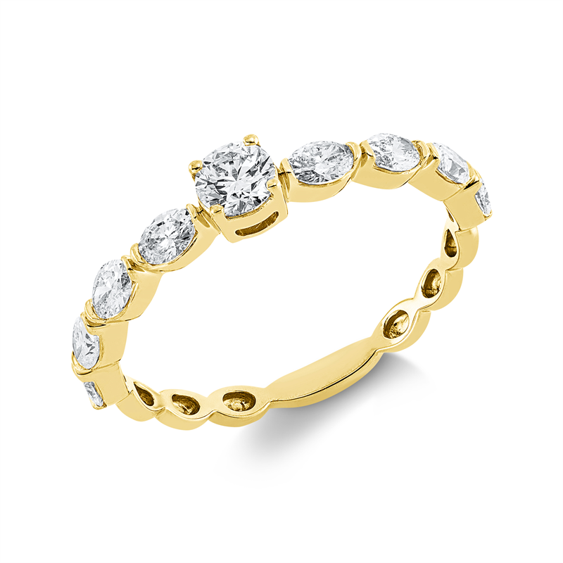 Solitaire mit Besatz Ring