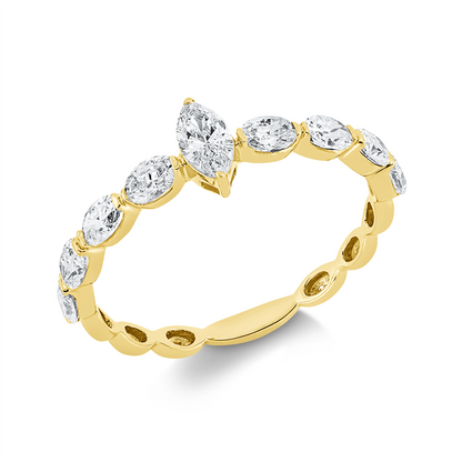 Solitaire mit Besatz Ring