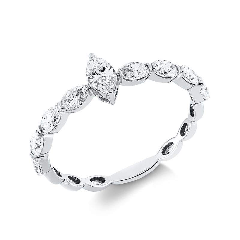 Solitaire mit Besatz Ring