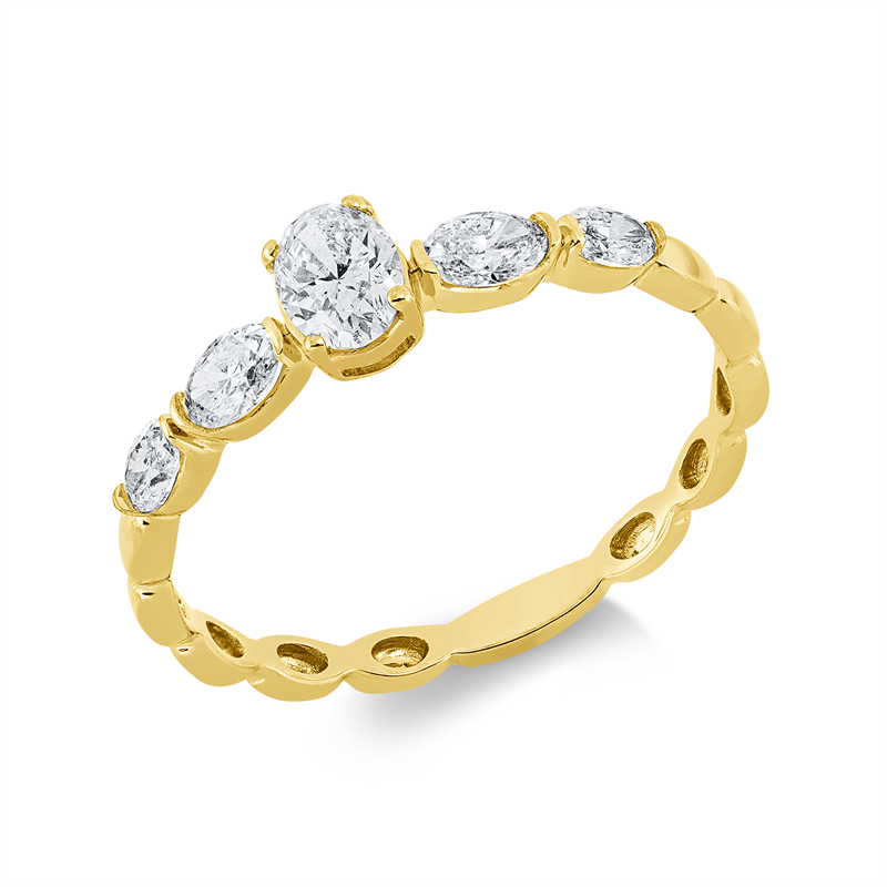 Solitaire mit Besatz Ring