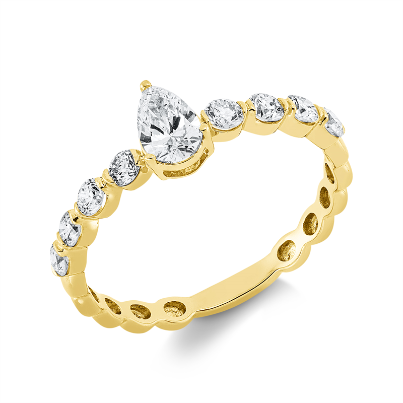 Solitaire mit Besatz Ring