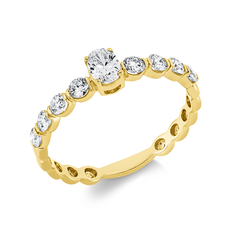 Solitaire mit Besatz Ring