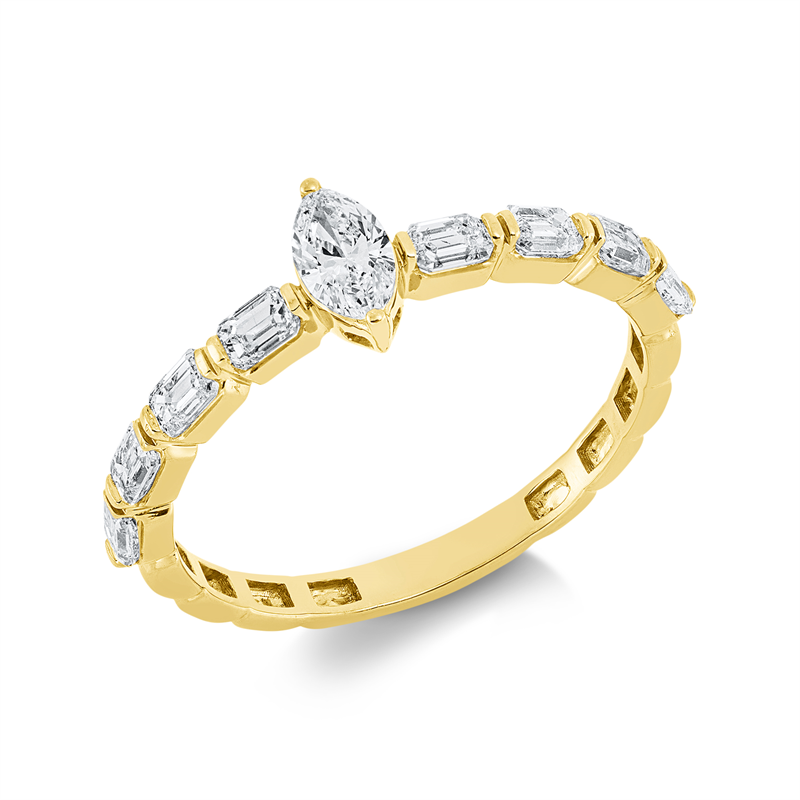 Solitaire mit Besatz Ring