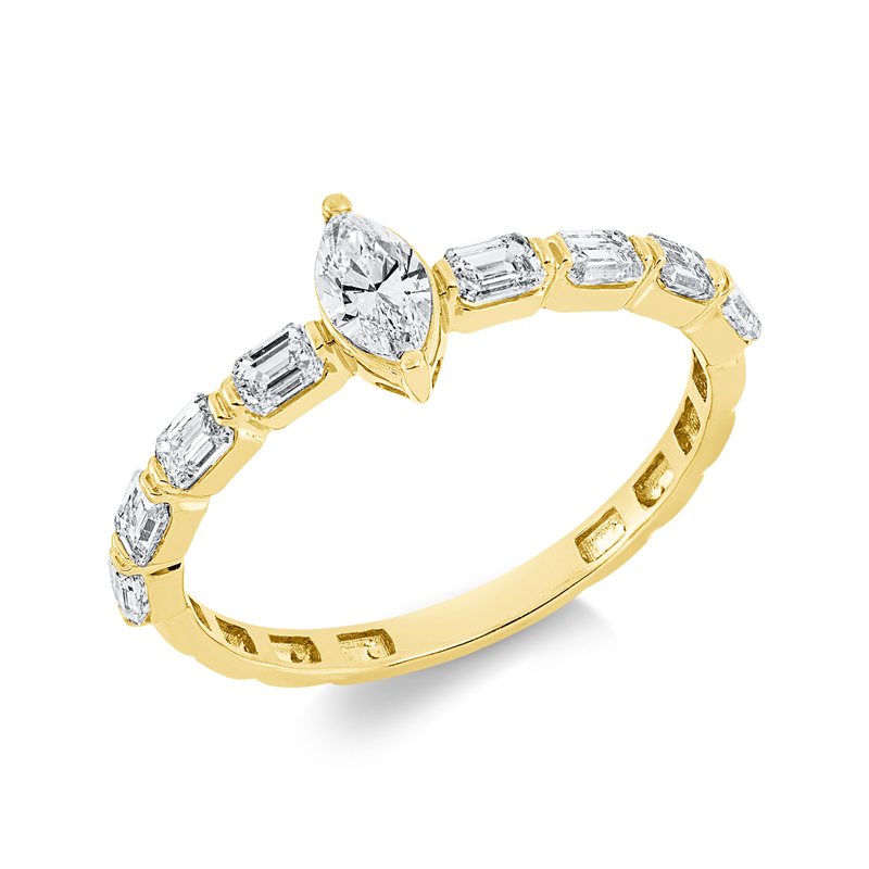 Solitaire mit Besatz Ring