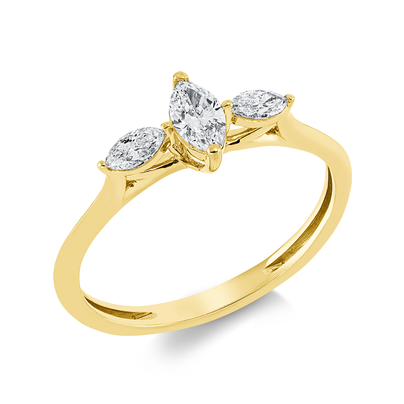 Solitaire mit Besatz Ring