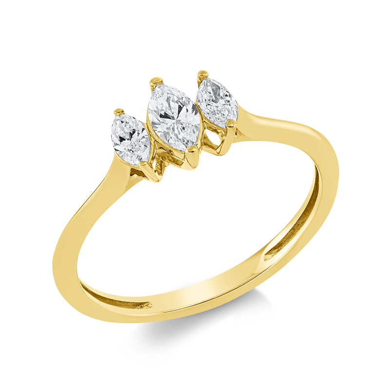 Solitaire mit Besatz Ring