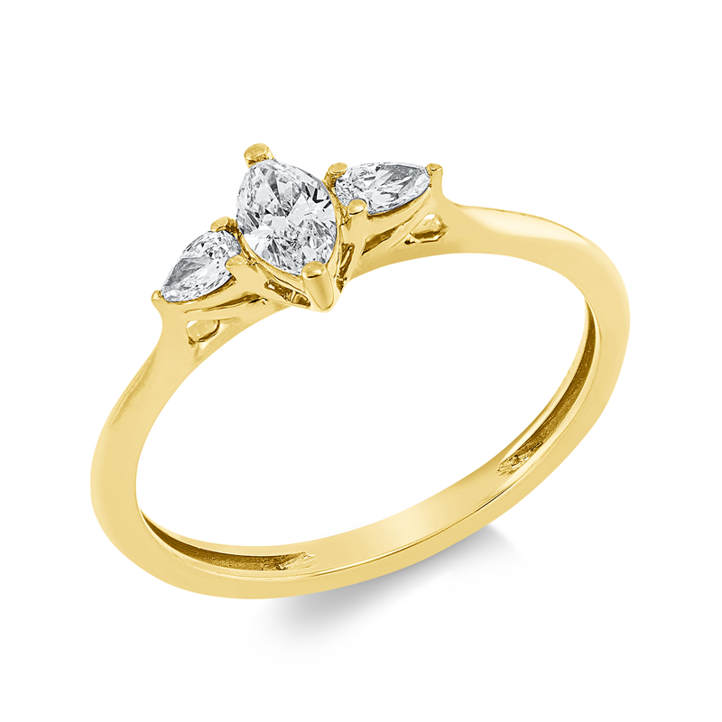 Solitaire mit Besatz Ring
