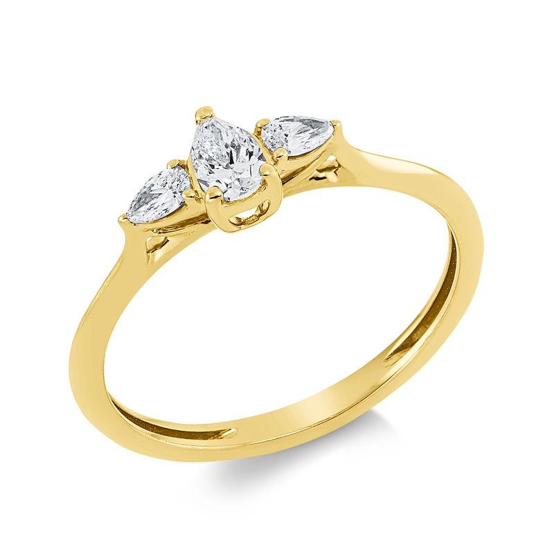 Solitaire mit Besatz Ring