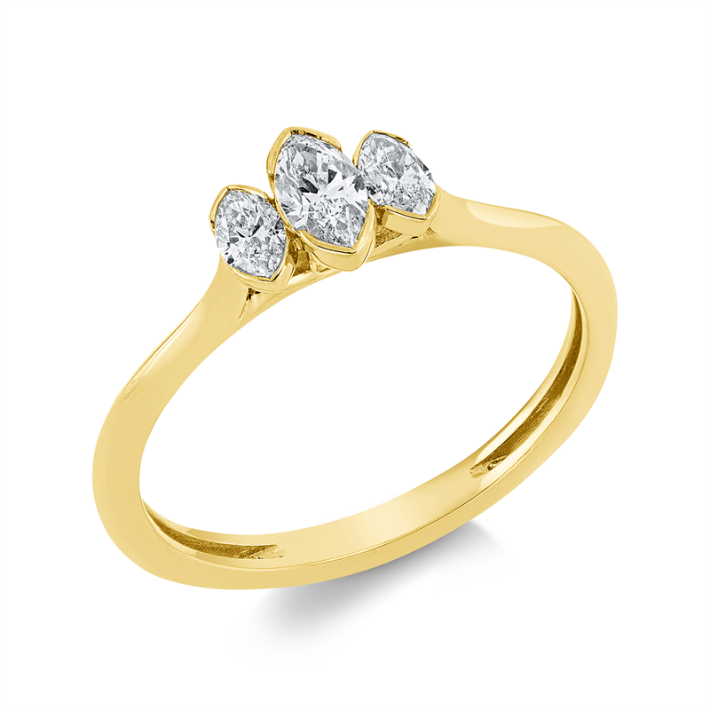 Solitaire mit Besatz Ring