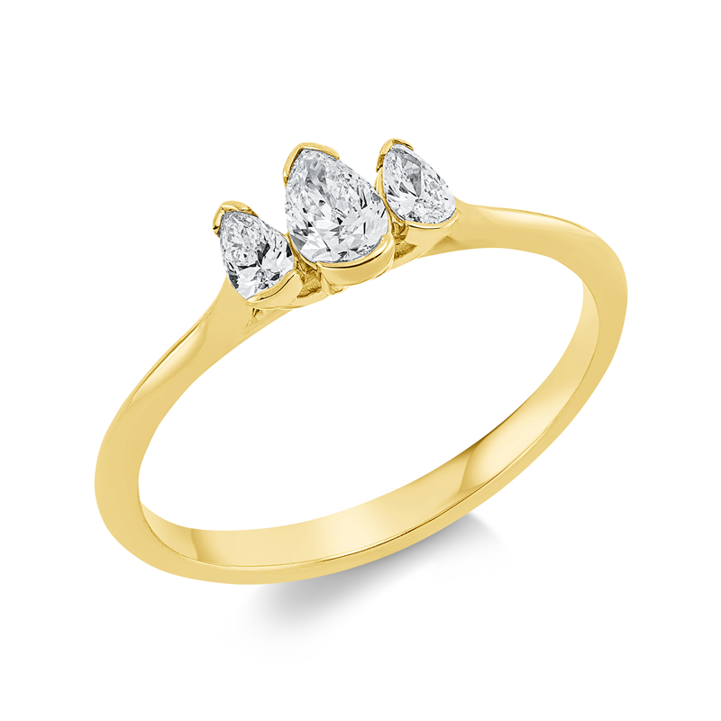 Solitaire mit Besatz Ring