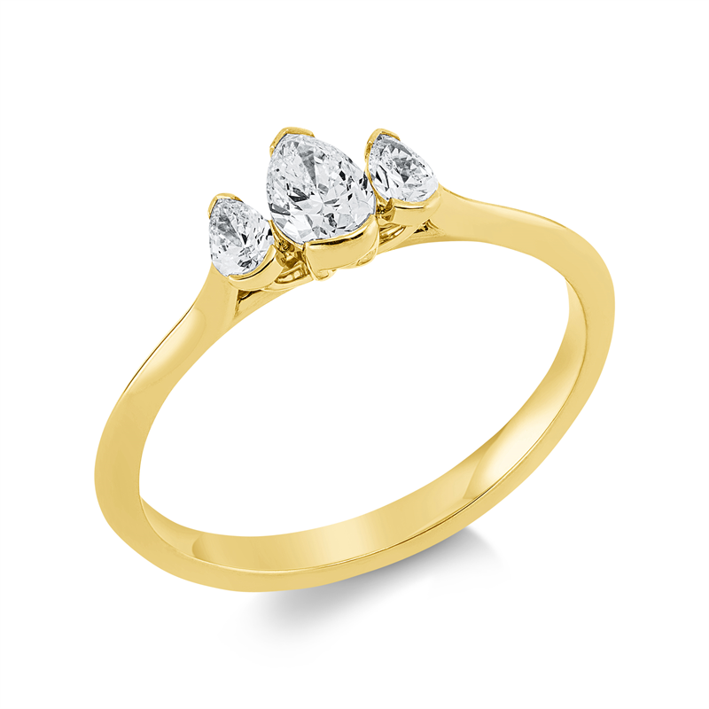 Solitaire mit Besatz Ring