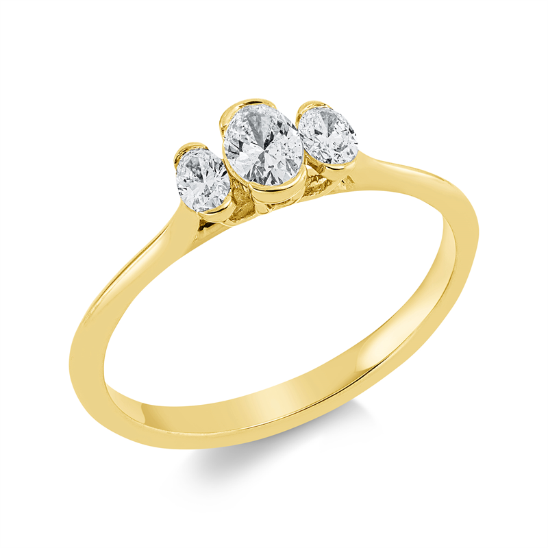 Solitaire mit Besatz Ring