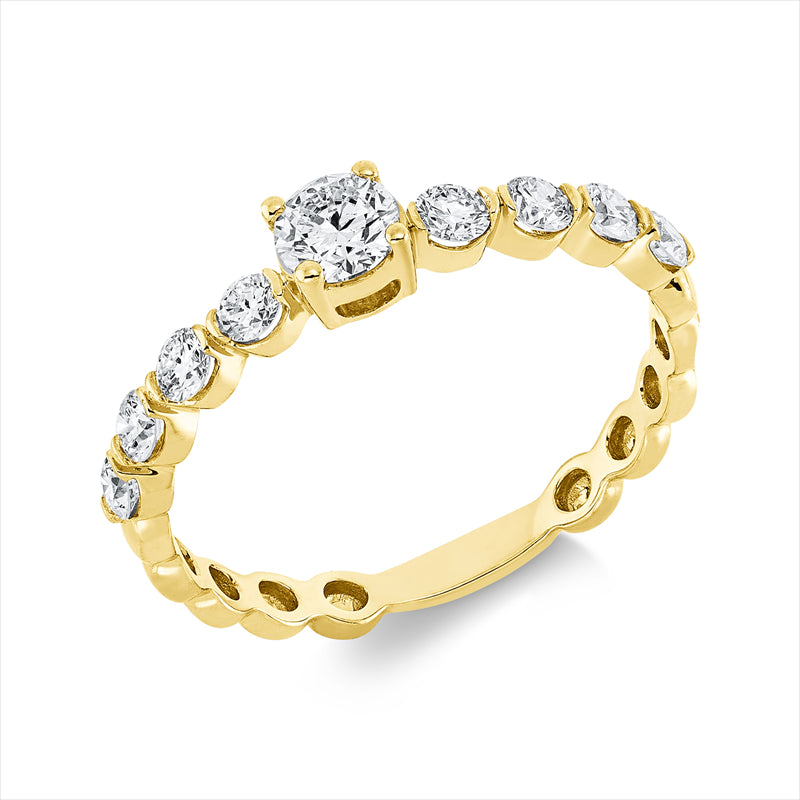 Solitaire mit Besatz Ring