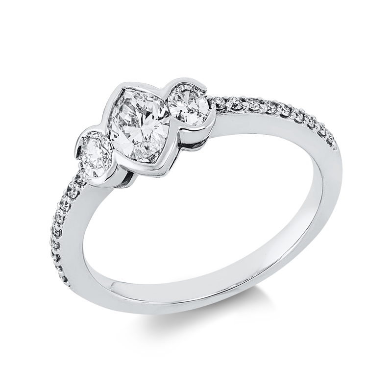 Mehrfachsteinbesatz Ring