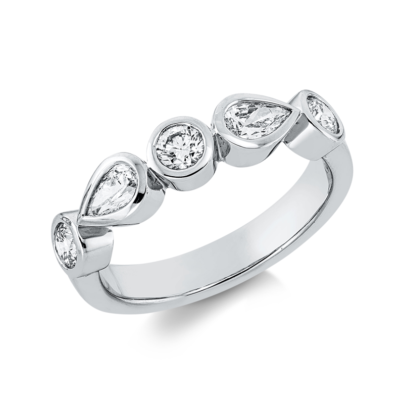 Mehrfachsteinbesatz Ring