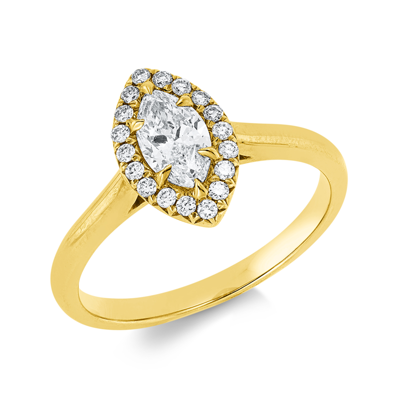 Solitaire mit Besatz Ring