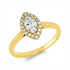 Solitaire mit Besatz Ring