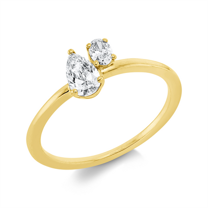Mehrfachsteinbesatz Ring