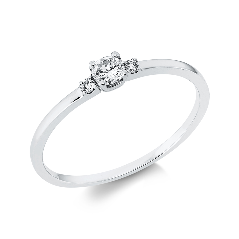 Solitaire mit Besatz Ring