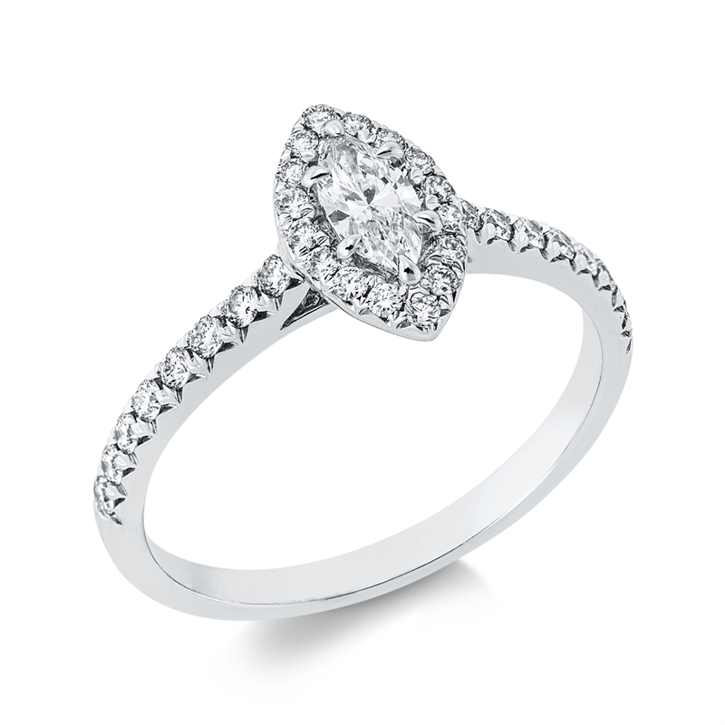 Solitaire mit Besatz Ring