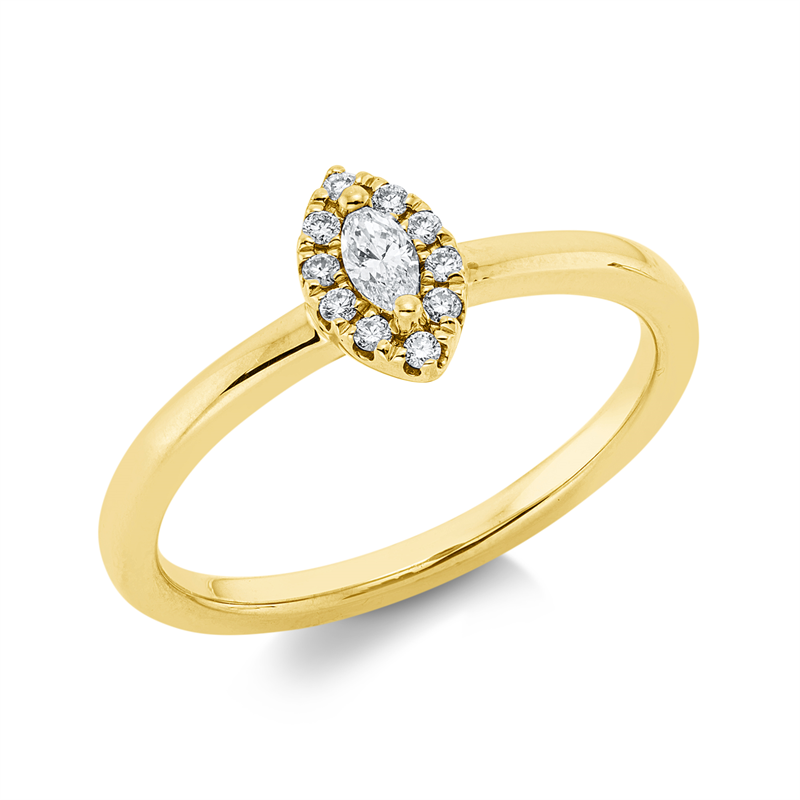 Solitaire mit Besatz Ring