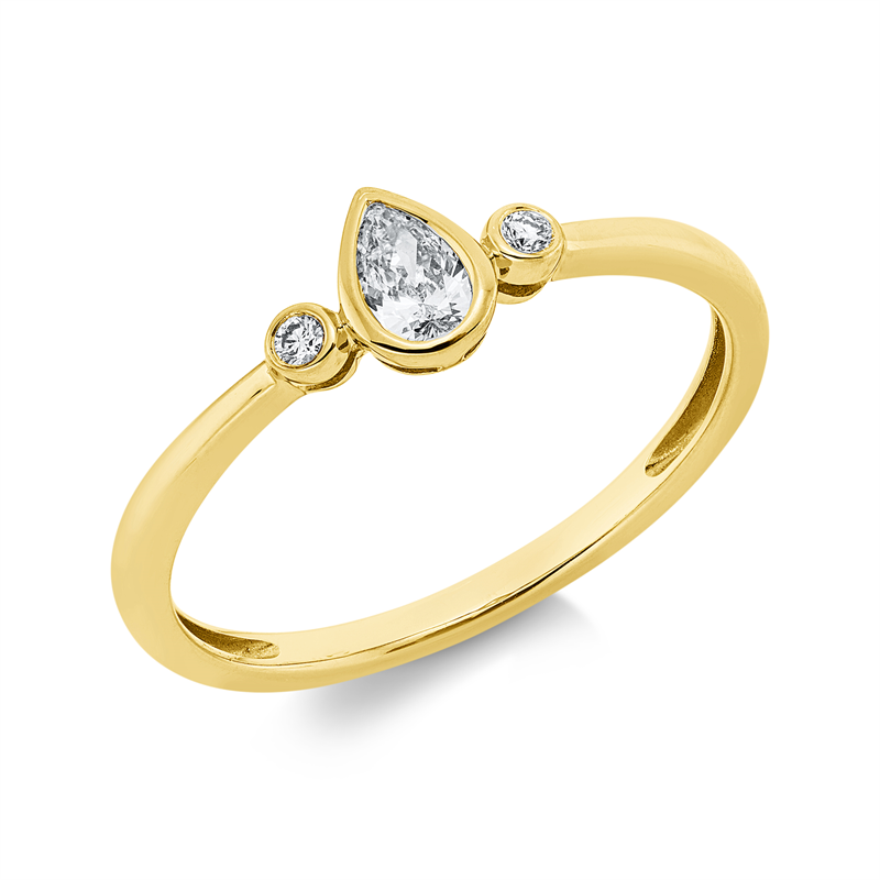 Solitaire mit Besatz Ring