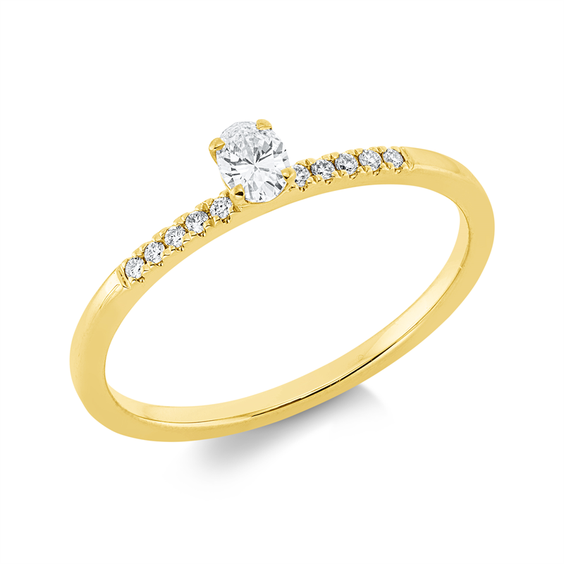 Solitaire mit Besatz Ring