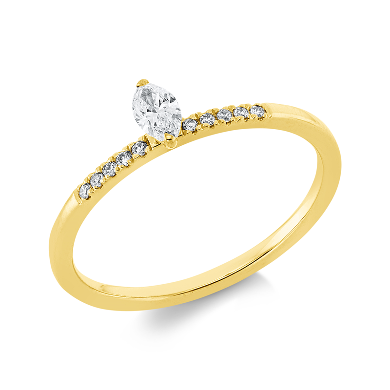 Solitaire mit Besatz Ring