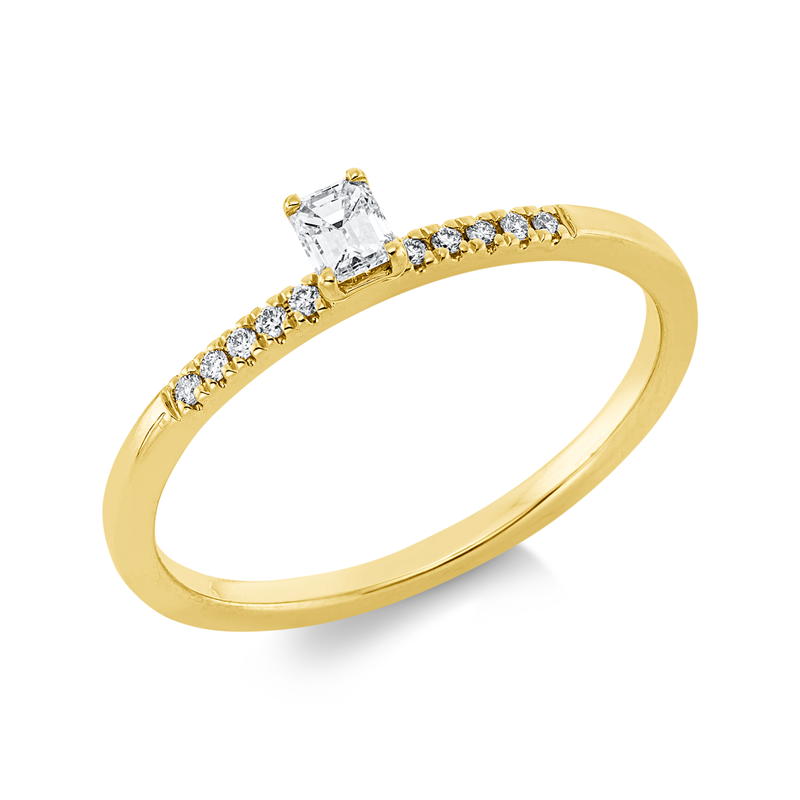 Solitaire mit Besatz Ring