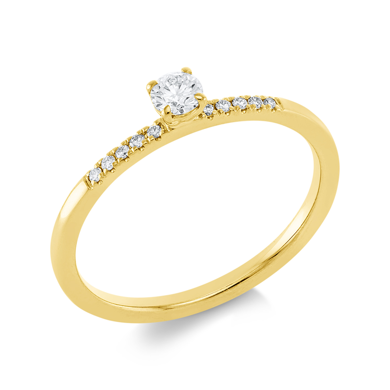 Solitaire mit Besatz Ring