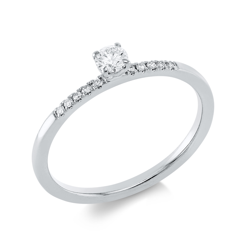 Solitaire mit Besatz Ring